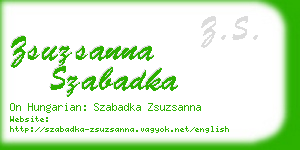 zsuzsanna szabadka business card